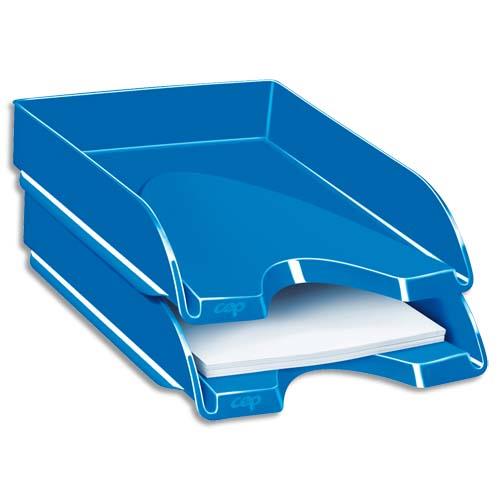 [204090] CEP Pro Corbeille à courrier Gloss pour format 24 x 32 - Dimensions L25,7 x H6,6 x P34,8 cm Bleu océan